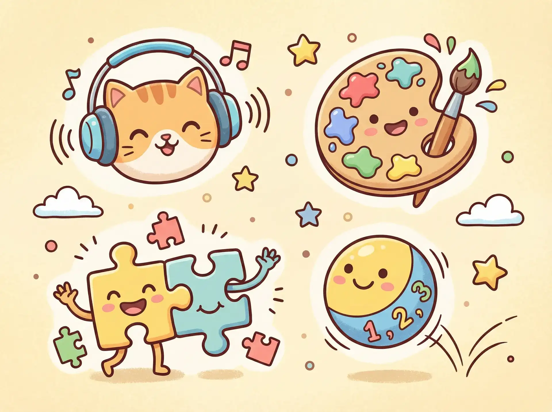 小朋友的手工作品 - 姿势大全 益智创作